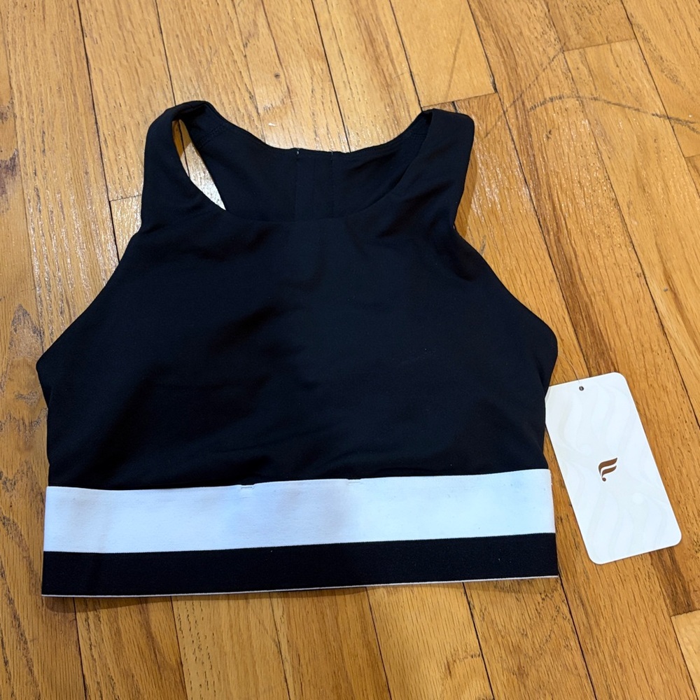 NWT Fabletics Black and White Sports Bra Size XS